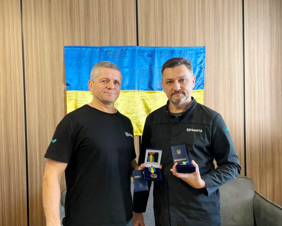 Сергій Корнієнко та керівник центру Garta Юрій Завіднюк