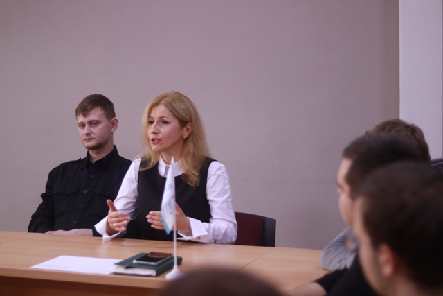 Виступ голови комісії з внутрішнього забезпечення якості освіти історичного факультету Оксани Валіон