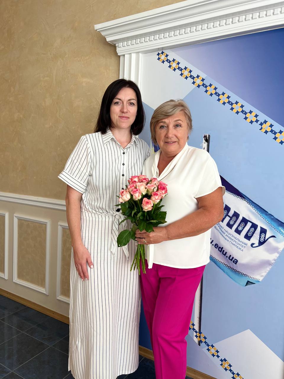 Доктор філософії Федько О. М. з науковим керівником Поплавською Н. М.