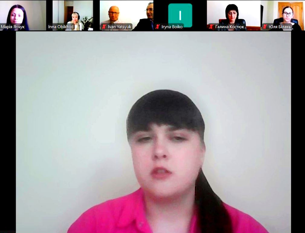 Виступ здобувача освіти Галини Присяжнюк 