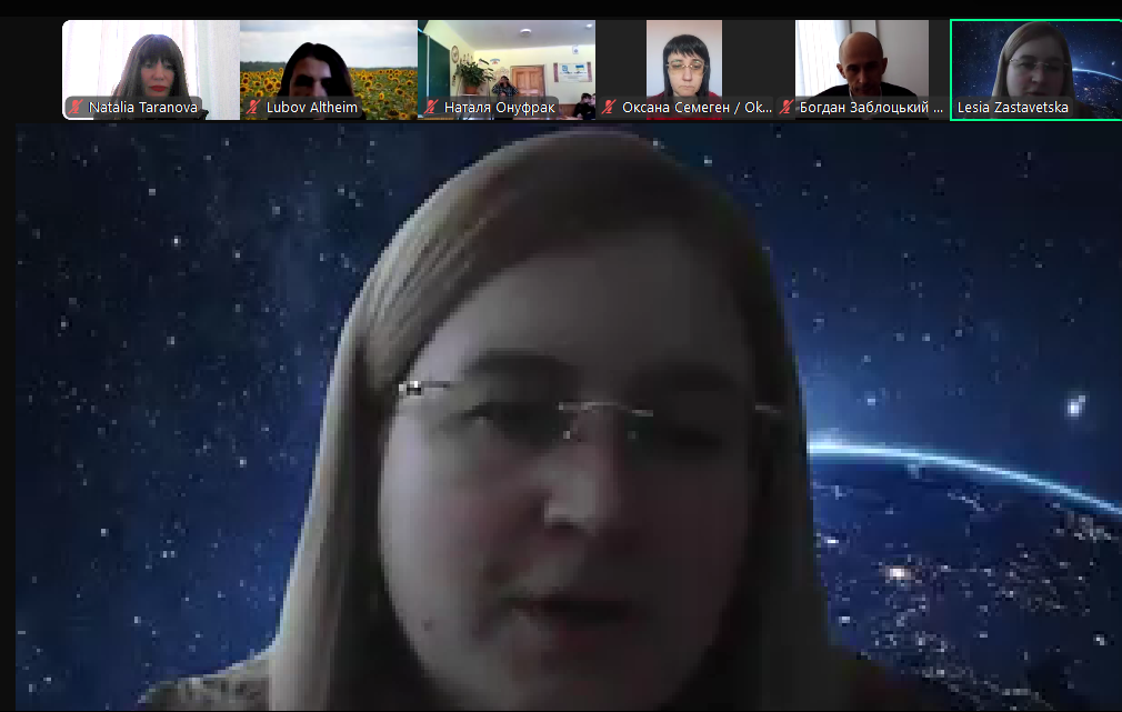 Виступ Лесі Заставецької, завідувачки кафедри, на онлайн-профорієнтації