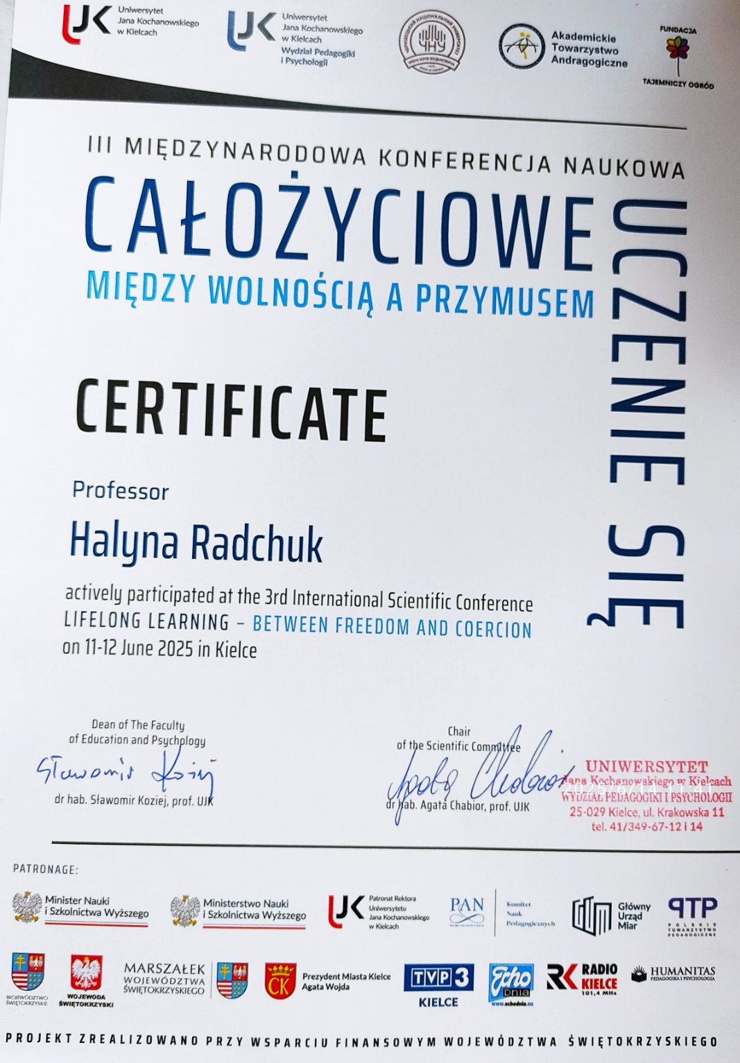 Сертифікат  про участь в конференції Галини Радчук.jpg