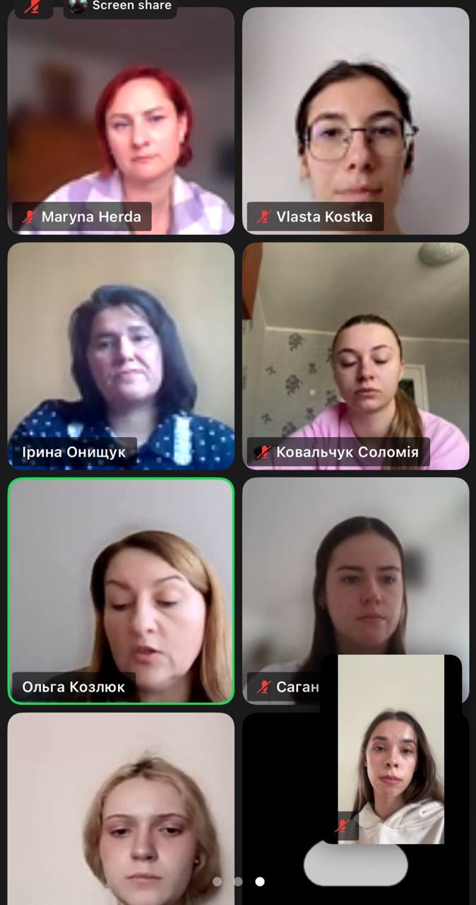 Спільна робота здобувачів другого (магістерського рівня) вищої освіти спеціальності А2 Дошкільна освіта ТНПУ та РДГУ під час гостьової лекції