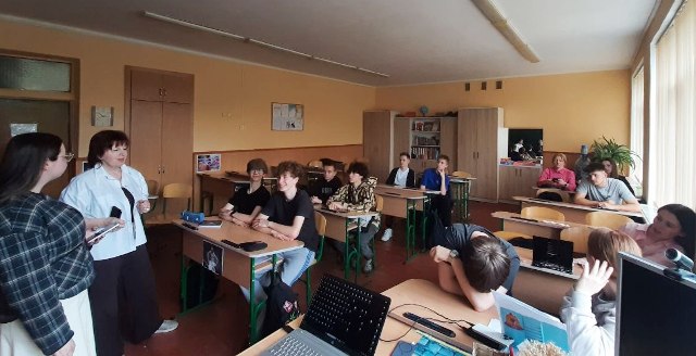 Учасники профорієнтаційної зустрічі у ліцеї № 15 м. Тернополя