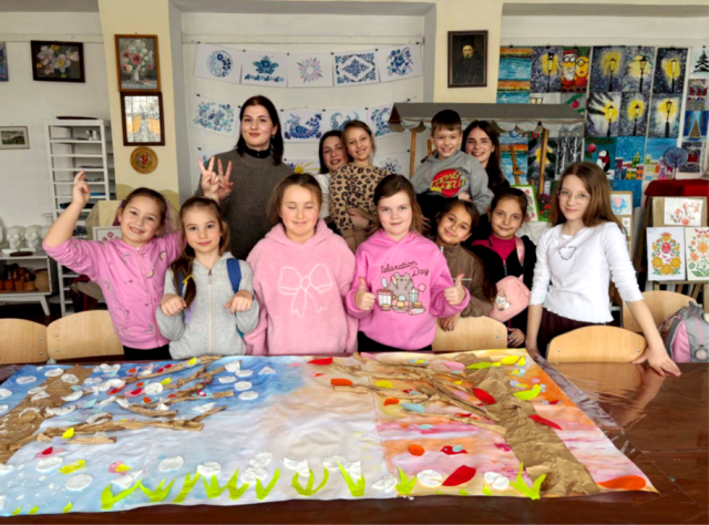 Груповий заліковий проєкт: «Панно. Зустріч зими з весною» (Вікторія Гевчук, Кароліна Мех, Вікторія Дудар)