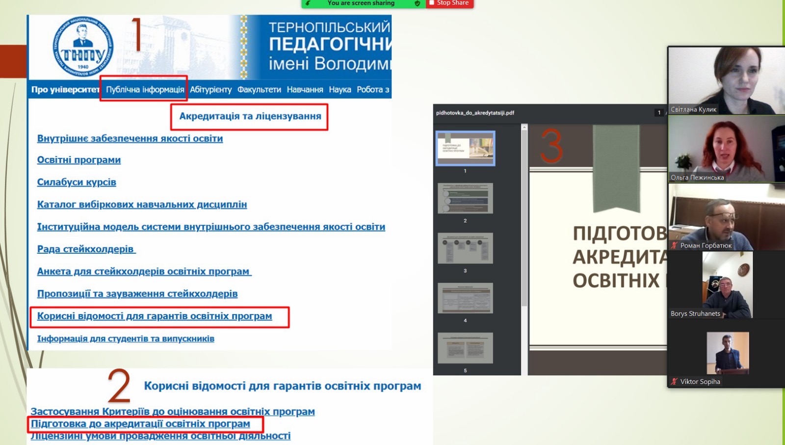 Робоча онлайн-зустріч з гарантами освітніх програм інженерно-педагогічного факультету