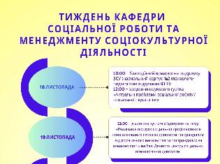 Запрошуємо на тиждень кафедри соціальної роботи   та менеджменту соціокультурної діяльності ТНПУ  (18-23 листопада 2024 р.) (ФОТО)