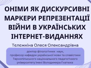 Власні назви у фокусі медіа: гостьова лекція професора ТНПУ Олесі Тєлєжкіної для майбутніх журналістів (ФОТО)